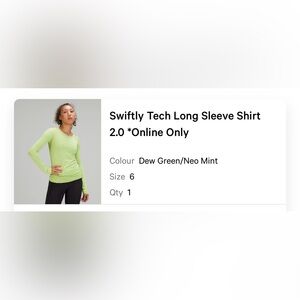 lululemon athletica Dew Green Long Sleeve Shirt